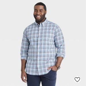 NWT Mens Goodfellow Long Sleeve Button Down Shirt Large Tall